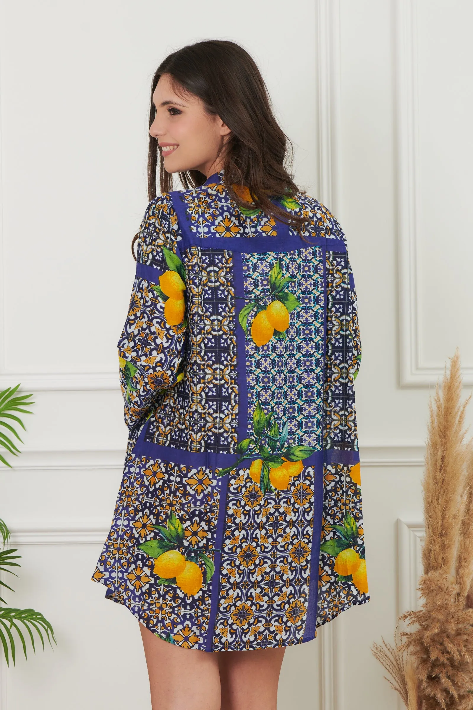 ABITO CAMICIA CON PERLINE RICAMATE