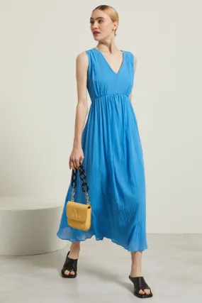 Abito smanicato in cotone