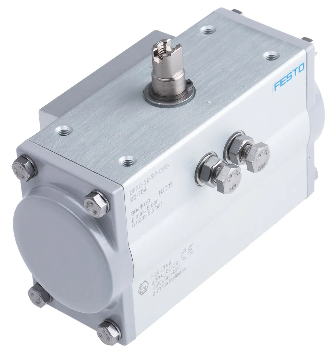 Attuatore rotante pneumatico Festo serie DFPD, Doppio effetto, rotazione di 90°, 8 bar max