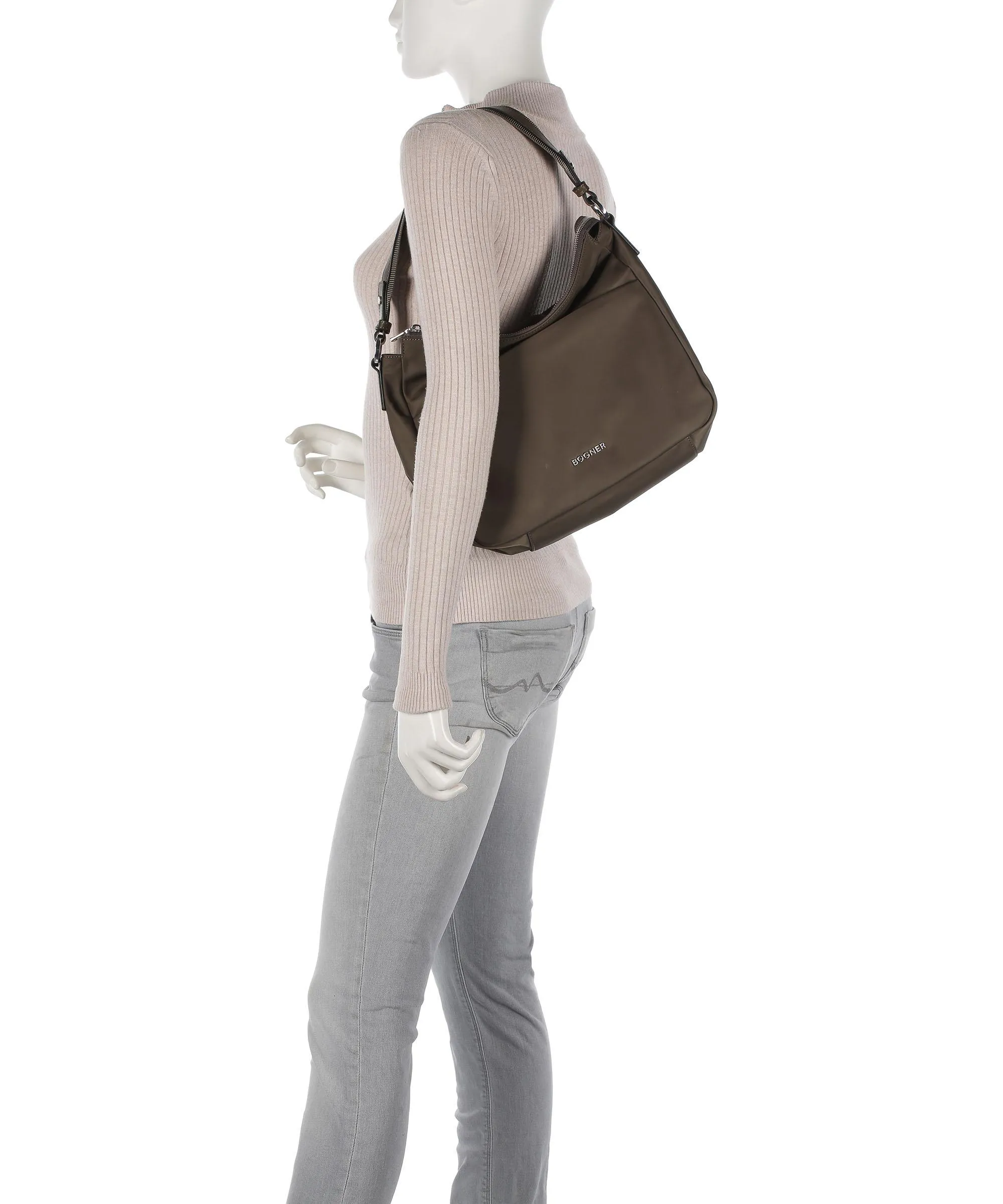  Bogner Klosters Isalie Borsa hobo nylon verde-oliva  