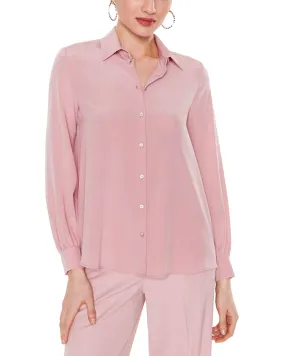 Camicia Geo seta rosa