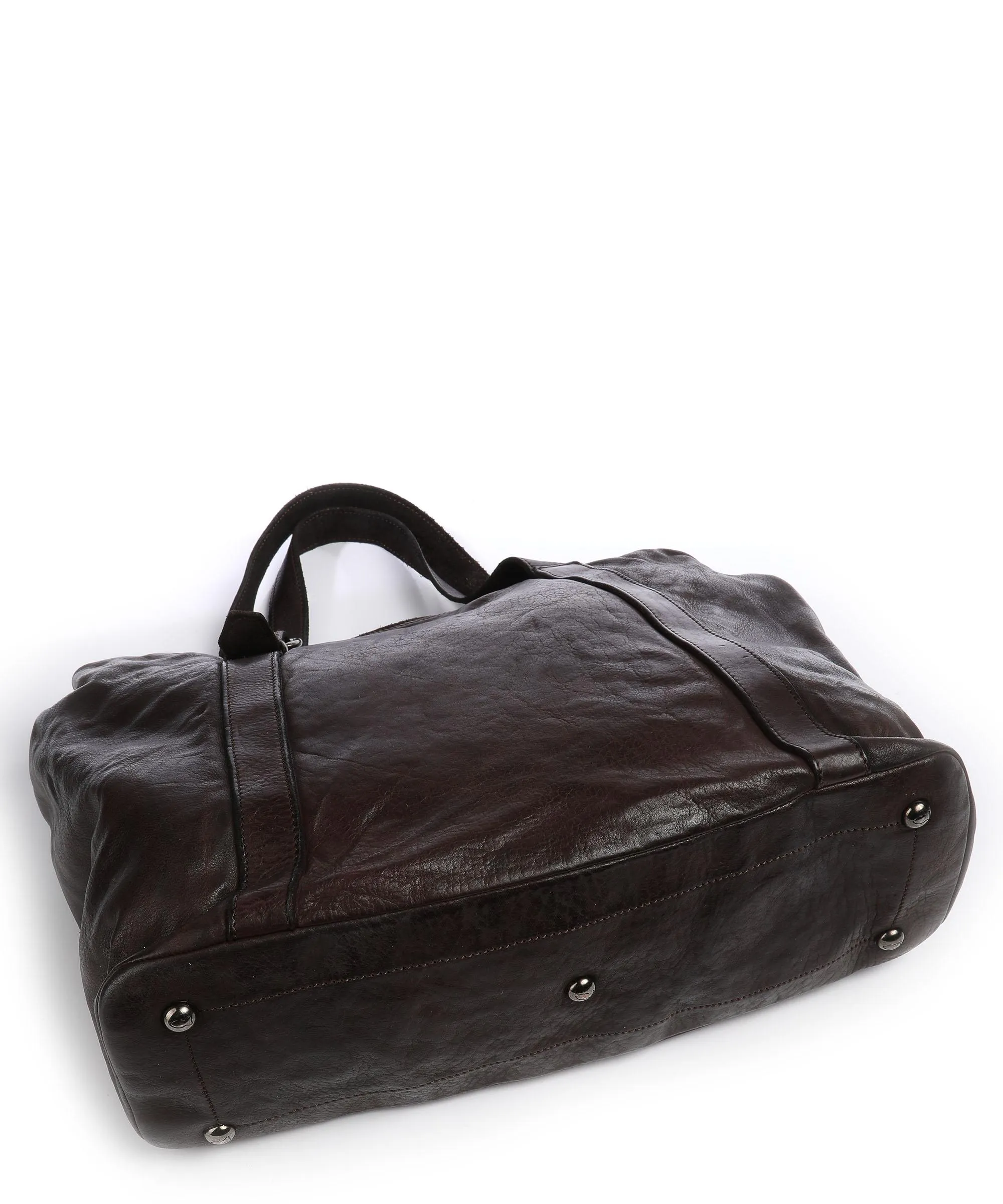  Campomaggi Prestige Borsa shopper pelle di vacchetta finemente grana marrone scuro  