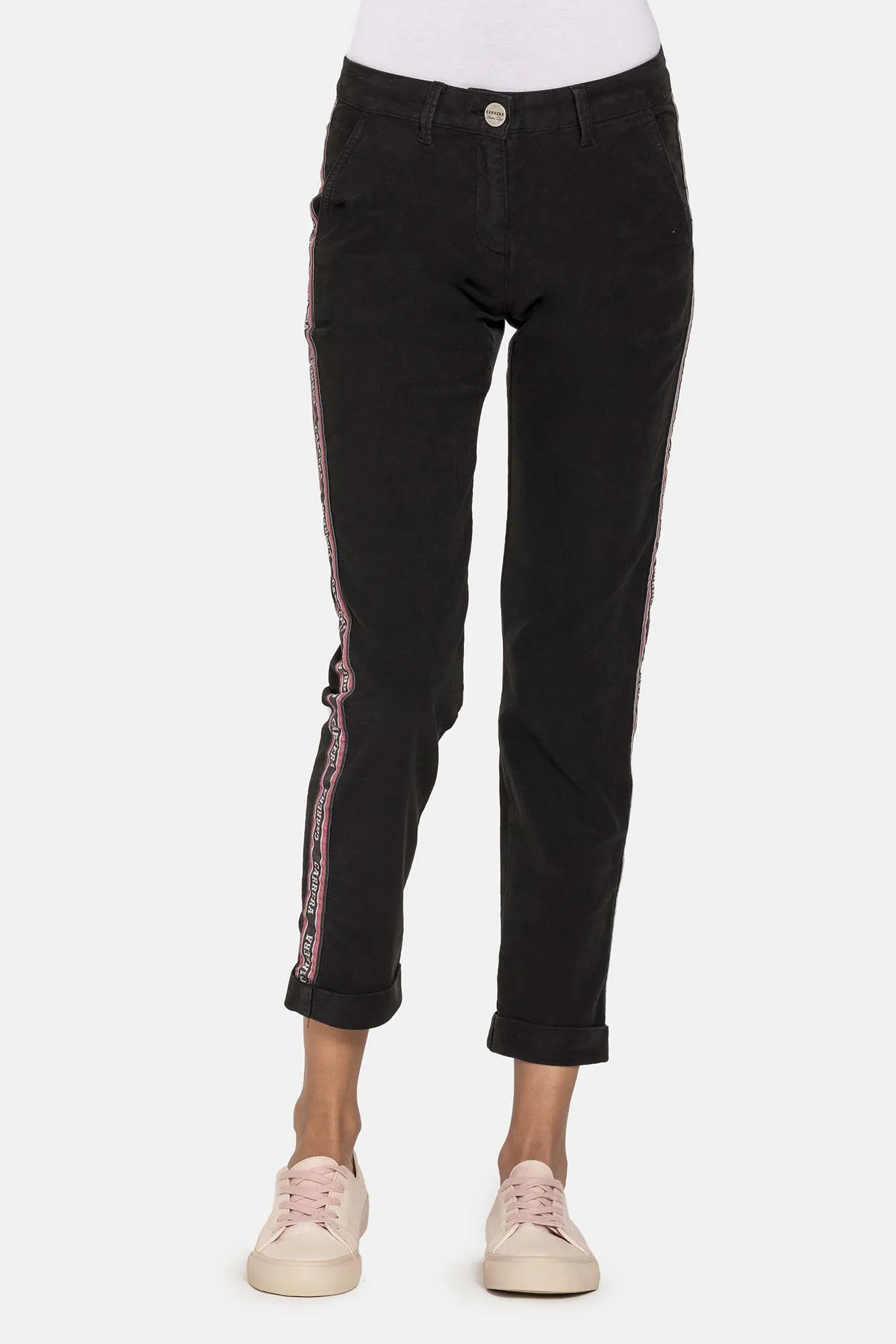 Carrera  ---------    ------------Pantalone in fustagno stretch - Nero