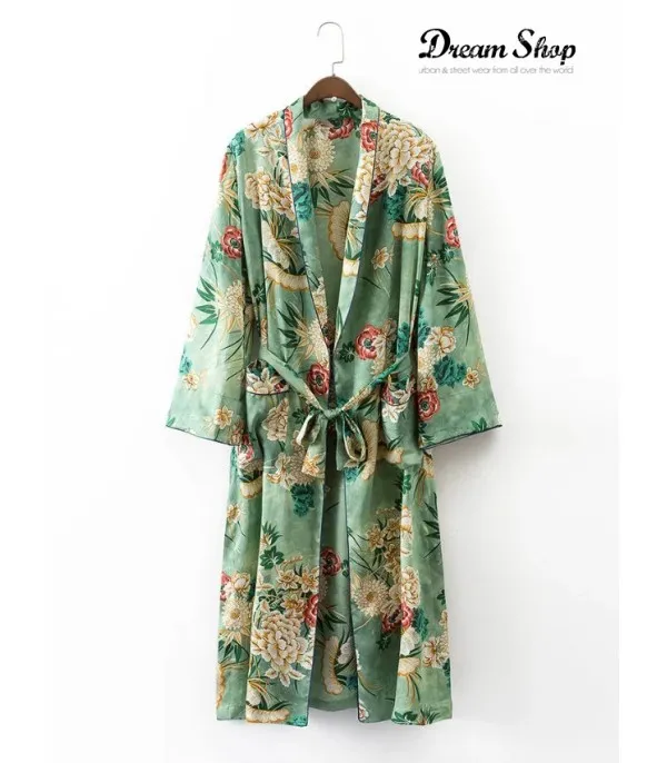 Kimono flowergreen