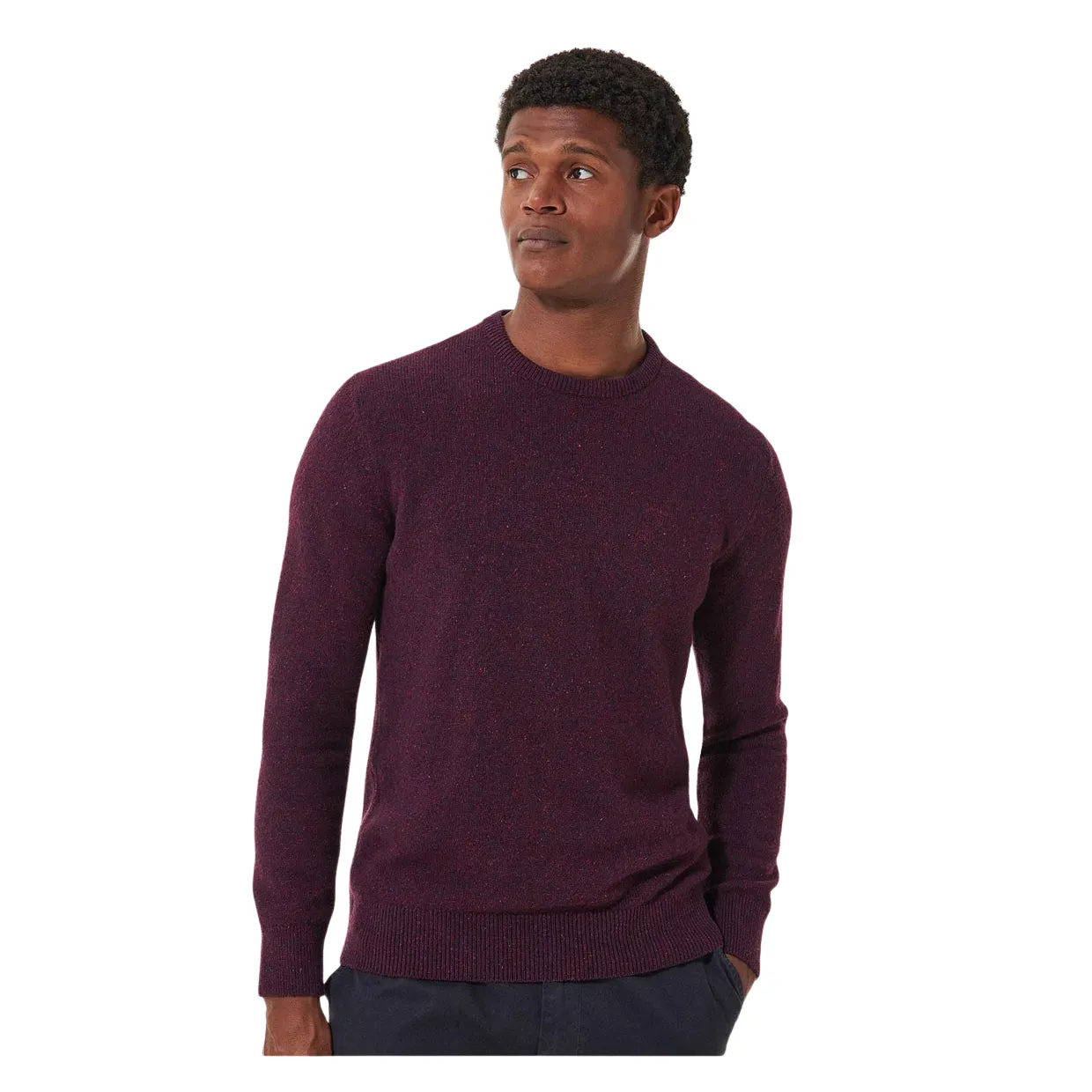 Maglione Uomo Barbour Tisbury Bordeaux Melange