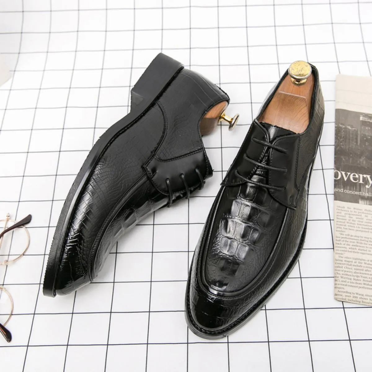 Nuove scarpe derby da uomo nere scarpe a punta stringate marroni da lavoro scarpe formali da uomo fatte a mano taglia 38 46 sped