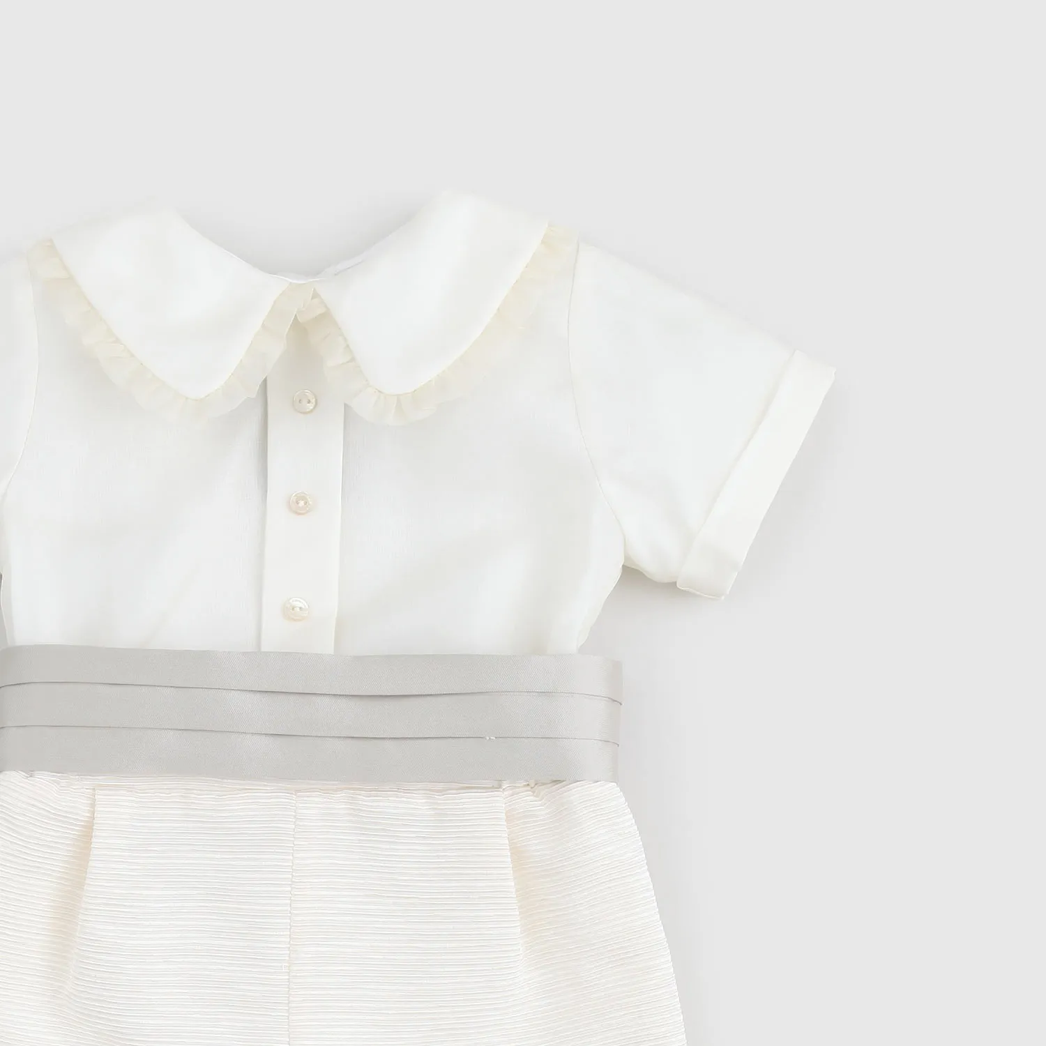 Pagliaccetto Beige In Seta Neonato