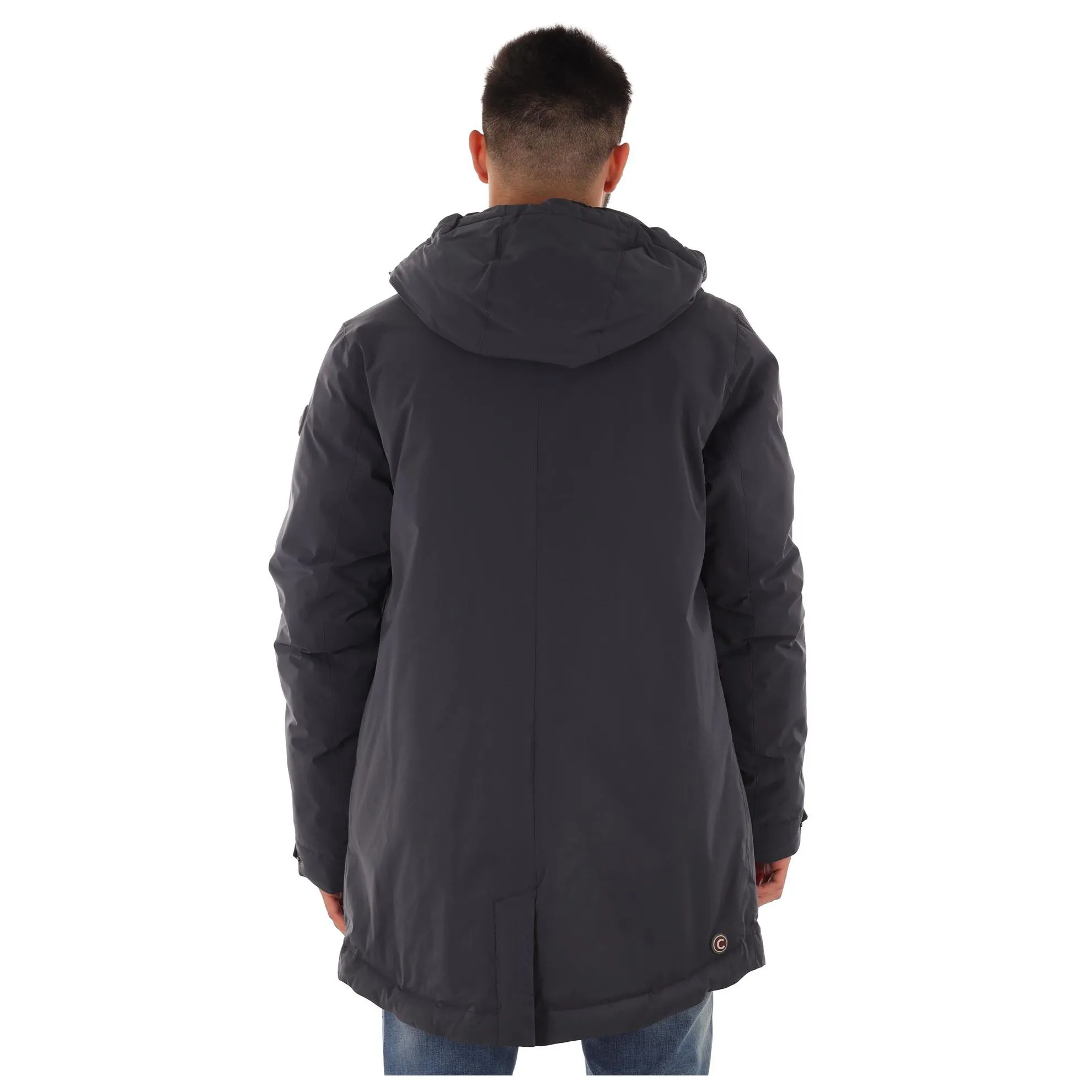Piumino sportivo con spacco posteriore