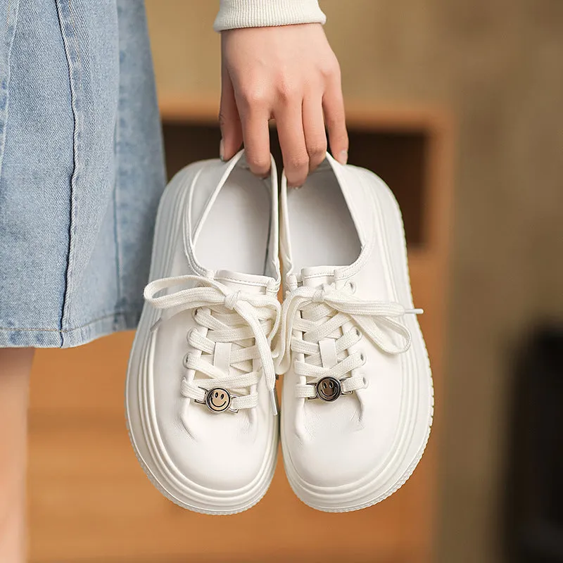 Scarpe casual eleganti da donna in morbida pelle minimalista