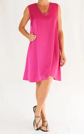 SUSYMIX – Abito corto scollo V – FUCSIA