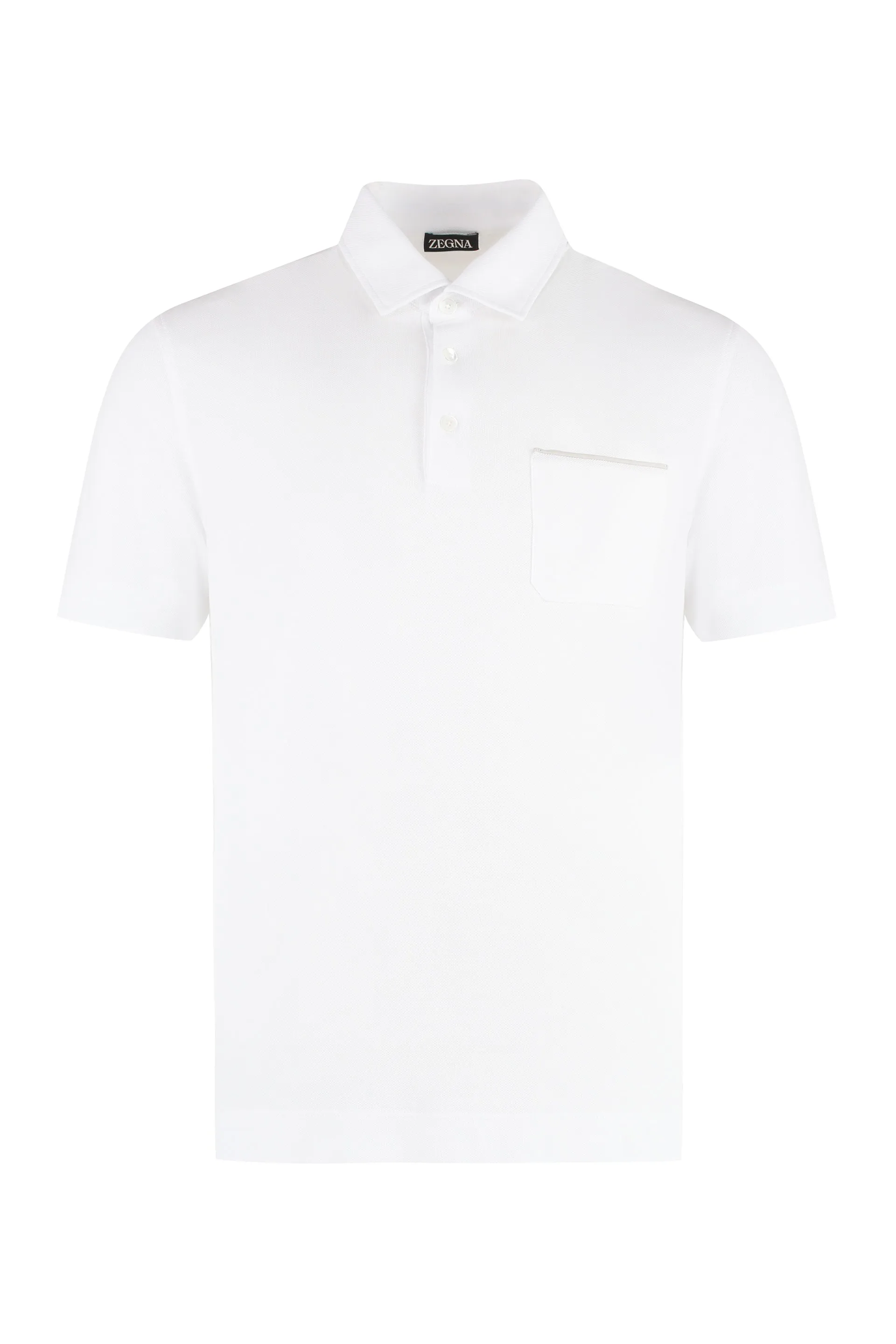 Zegna Polo a maniche corte in cotone piquet